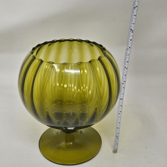 EMPOLI Mid-century art glass brandy glass vintage 1960s - Picture 6 of 6